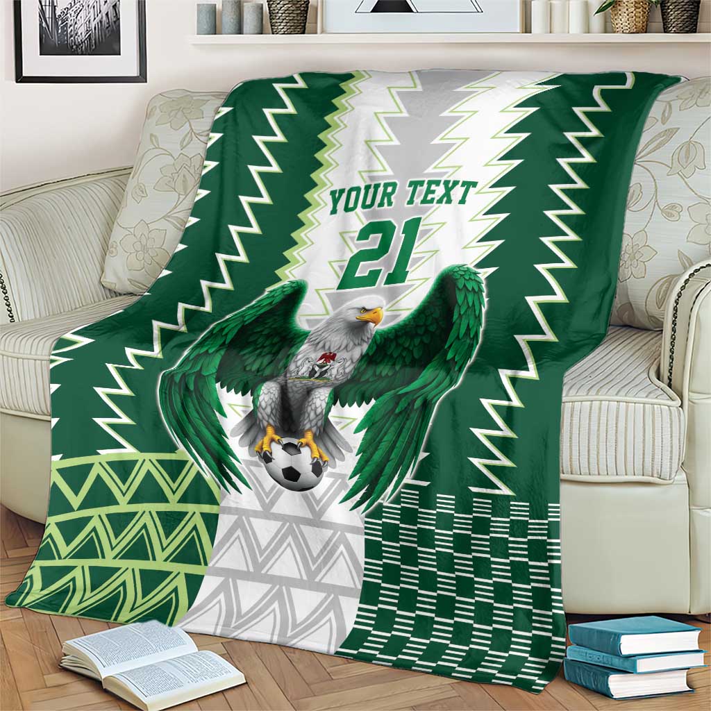 Nigeria Football Custom Blanket Classic 20-21 Home Jersey - Wonder Print Shop
