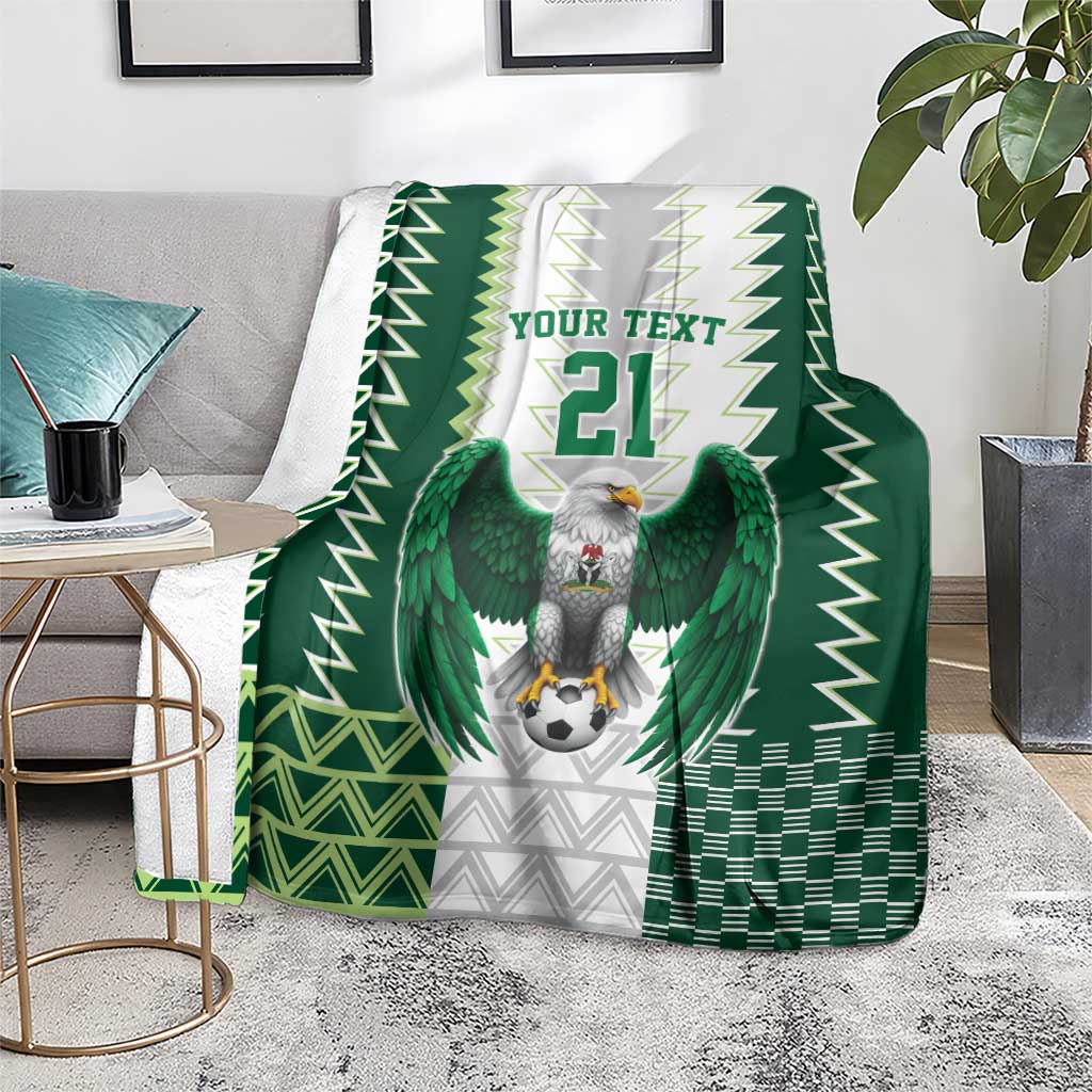 Nigeria Football Custom Blanket Classic 20-21 Home Jersey - Wonder Print Shop