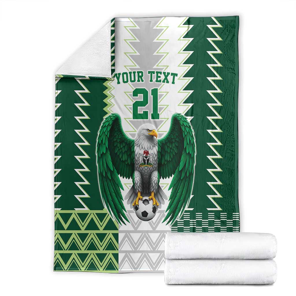 Nigeria Football Custom Blanket Classic 20-21 Home Jersey - Wonder Print Shop