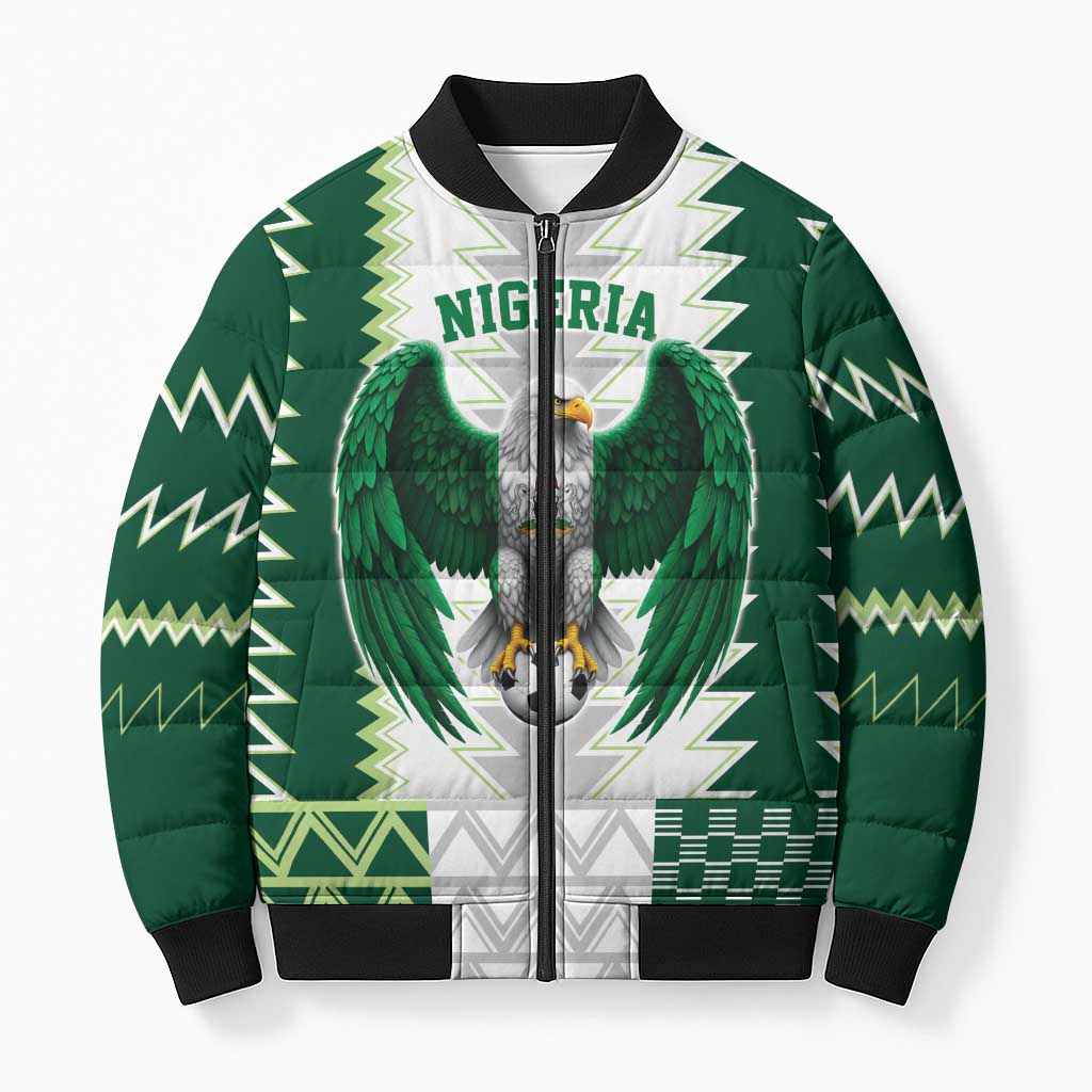 Nigeria Football Custom Bomber Puffer Jacket Classic 20-21 Home Jersey - Wonder Print Shop