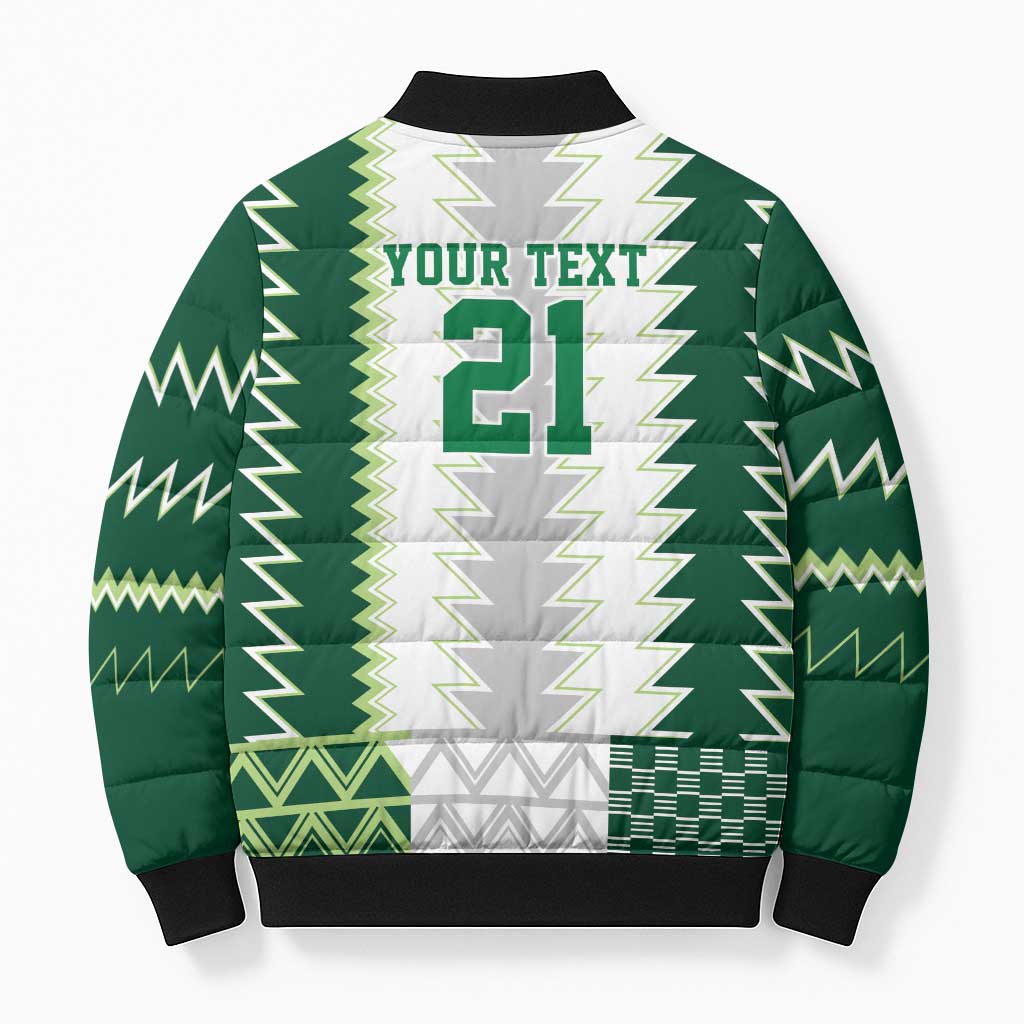 Nigeria Football Custom Bomber Puffer Jacket Classic 20-21 Home Jersey - Wonder Print Shop