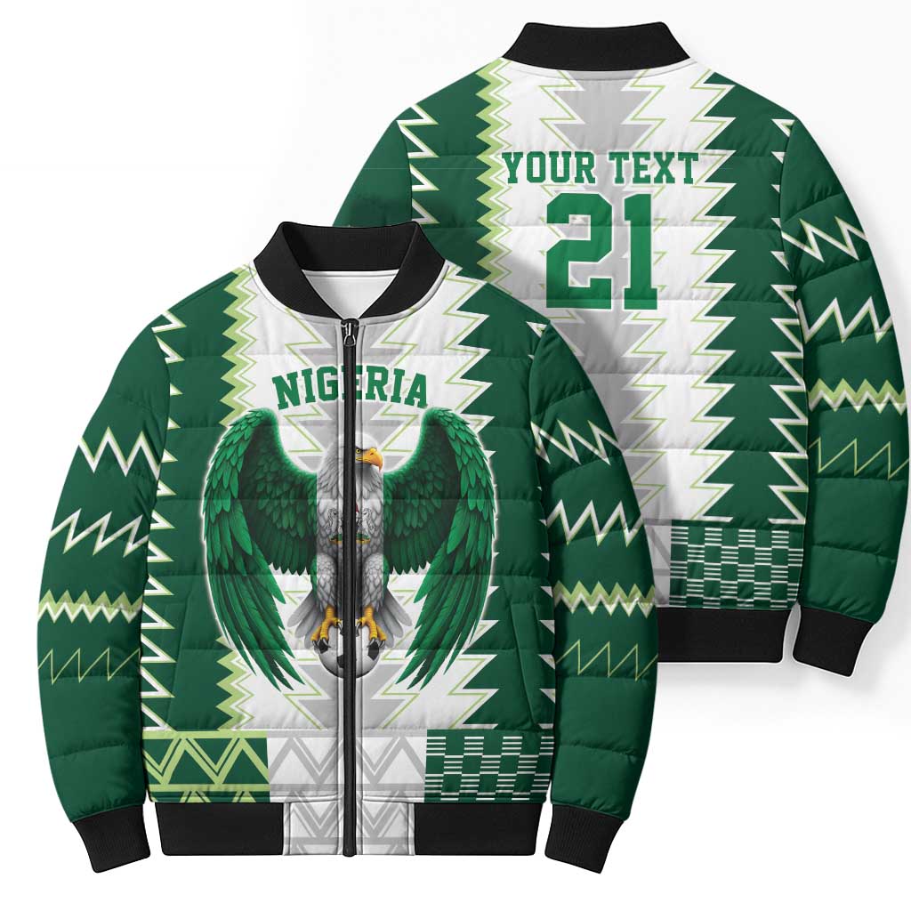 Nigeria Football Custom Bomber Puffer Jacket Classic 20-21 Home Jersey - Wonder Print Shop