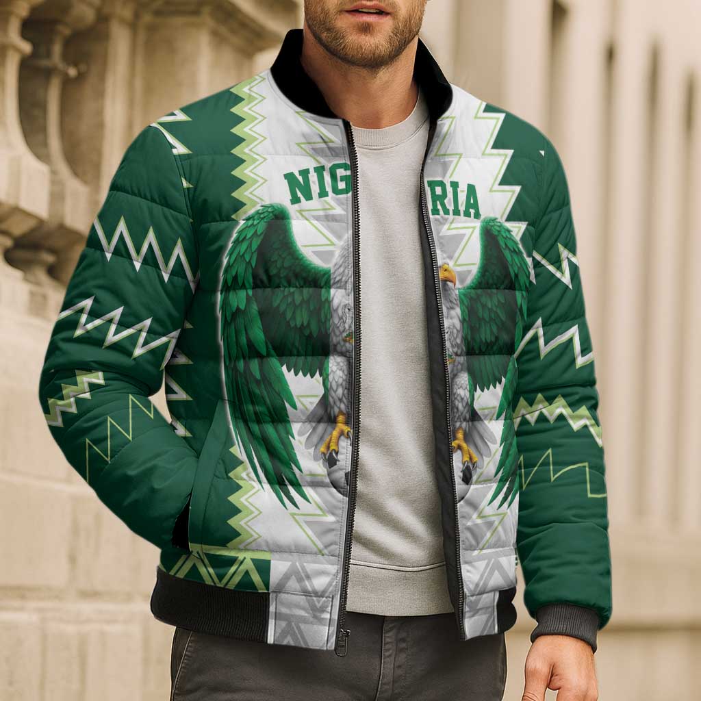Nigeria Football Custom Bomber Puffer Jacket Classic 20-21 Home Jersey - Wonder Print Shop