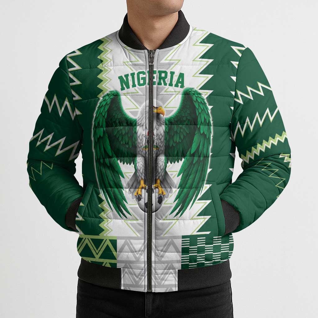 Nigeria Football Custom Bomber Puffer Jacket Classic 20-21 Home Jersey - Wonder Print Shop