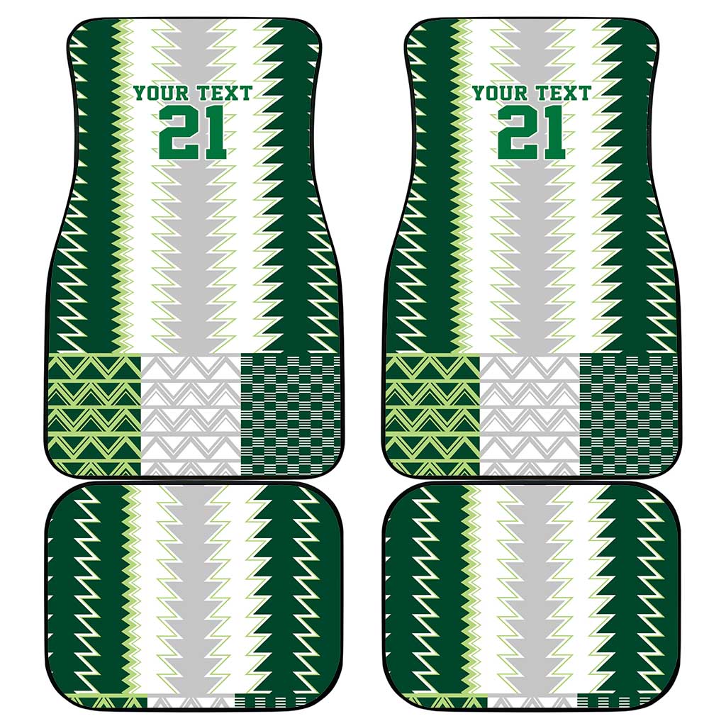 Nigeria Football Custom Car Mats Classic 20-21 Home Jersey - Wonder Print Shop