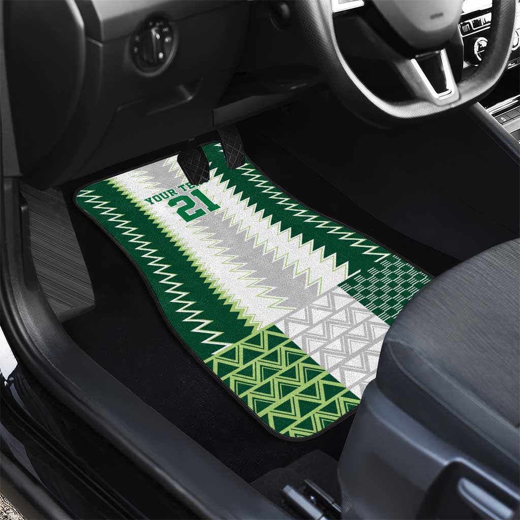 Nigeria Football Custom Car Mats Classic 20-21 Home Jersey - Wonder Print Shop
