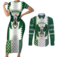 Nigeria Football Custom Couples Matching Short Sleeve Bodycon Dress and Long Sleeve Button Shirt Classic 20-21 Home Jersey - Wonder Print Shop