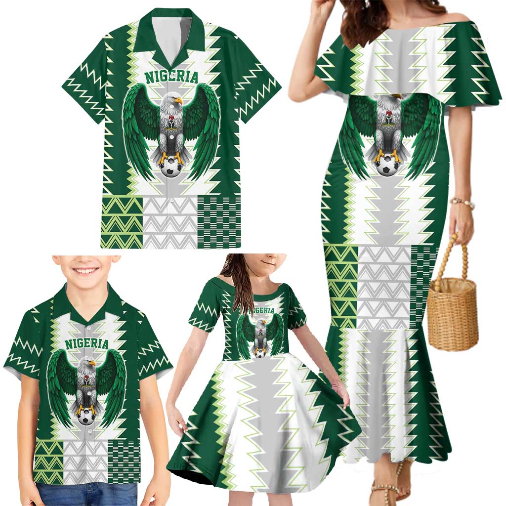 Nigeria Football Custom Family Matching Mermaid Dress and Hawaiian Shirt Classic 20-21 Home Jersey - Wonder Print Shop