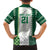 Nigeria Football Custom Family Matching Off The Shoulder Long Sleeve Dress and Hawaiian Shirt Classic 20-21 Home Jersey - Wonder Print Shop