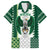 Nigeria Football Custom Family Matching Off The Shoulder Long Sleeve Dress and Hawaiian Shirt Classic 20-21 Home Jersey - Wonder Print Shop