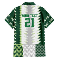 Nigeria Football Custom Family Matching Off The Shoulder Long Sleeve Dress and Hawaiian Shirt Classic 20-21 Home Jersey - Wonder Print Shop