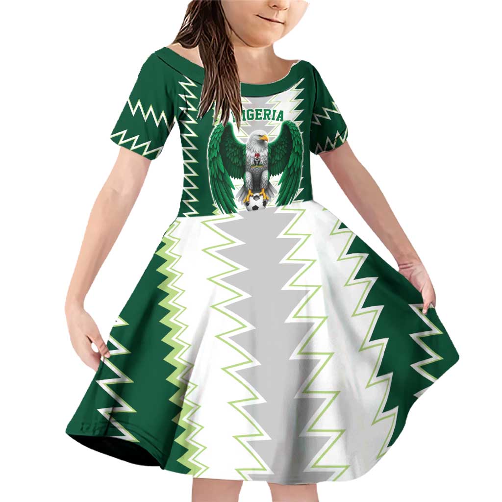 Nigeria Football Custom Family Matching Off Shoulder Short Dress and Hawaiian Shirt Classic 20-21 Home Jersey - Wonder Print Shop