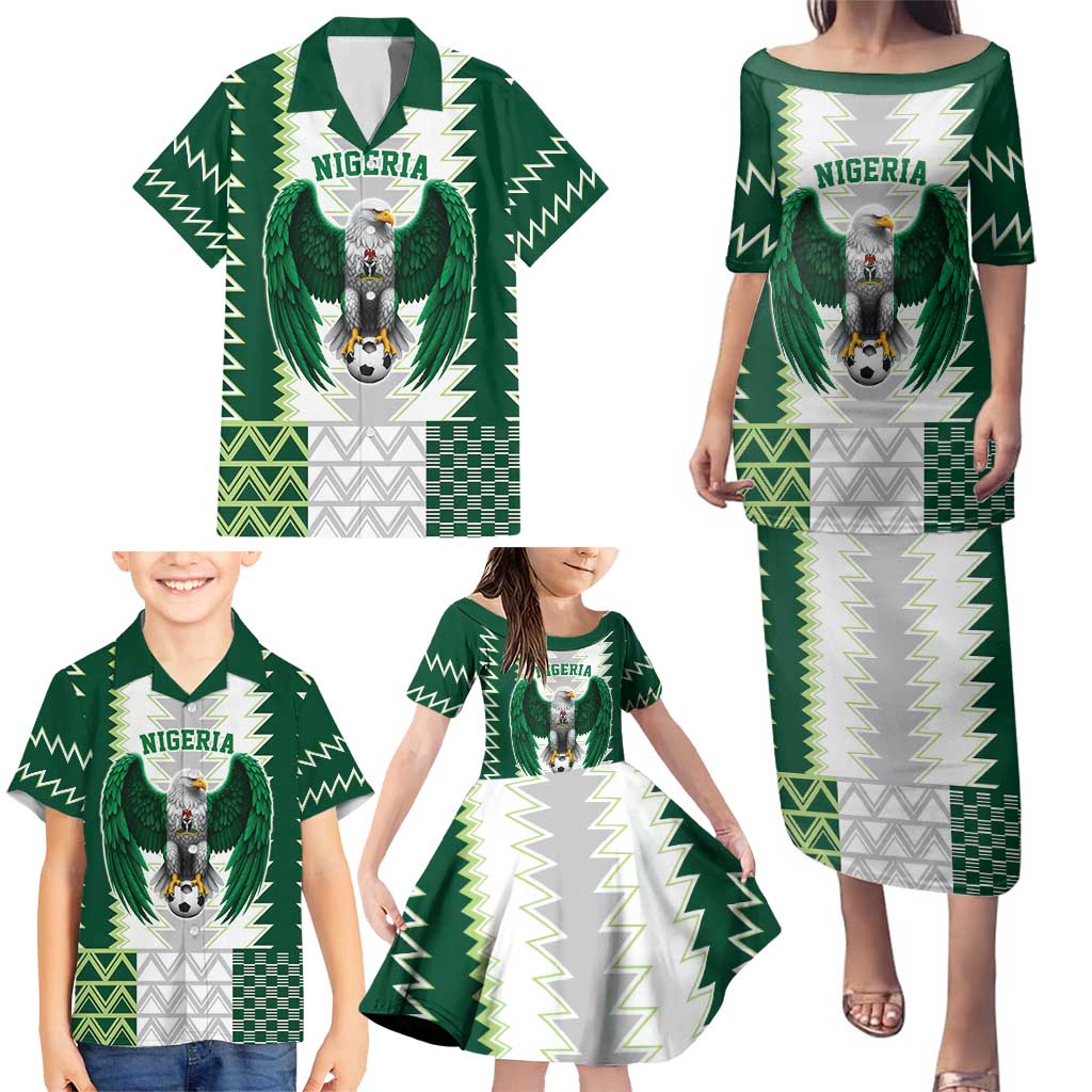 Nigeria Football Custom Family Matching Puletasi and Hawaiian Shirt Classic 20-21 Home Jersey - Wonder Print Shop