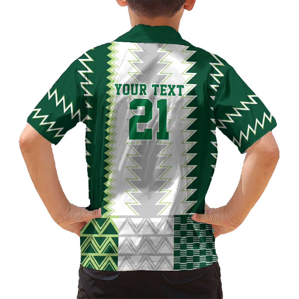 Nigeria Football Custom Family Matching Short Sleeve Bodycon Dress and Hawaiian Shirt Classic 20-21 Home Jersey - Wonder Print Shop