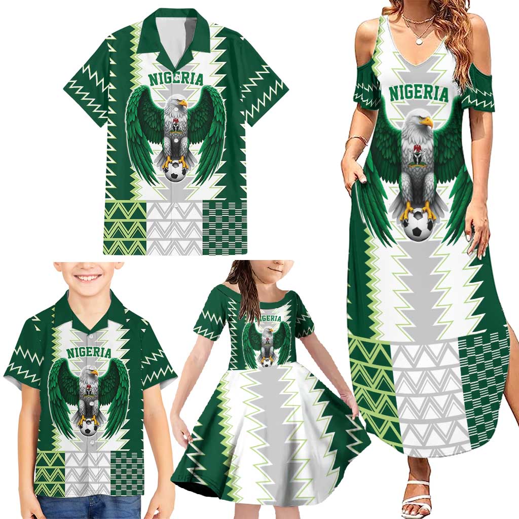 Nigeria Football Custom Family Matching Summer Maxi Dress and Hawaiian Shirt Classic 20-21 Home Jersey - Wonder Print Shop