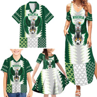 Nigeria Football Custom Family Matching Summer Maxi Dress and Hawaiian Shirt Classic 20-21 Home Jersey - Wonder Print Shop