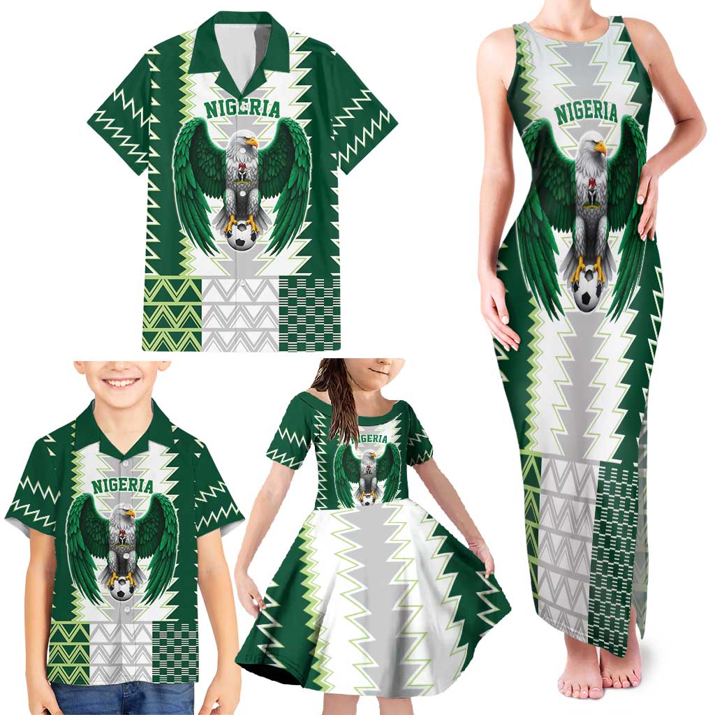 Nigeria Football Custom Family Matching Tank Maxi Dress and Hawaiian Shirt Classic 20-21 Home Jersey - Wonder Print Shop