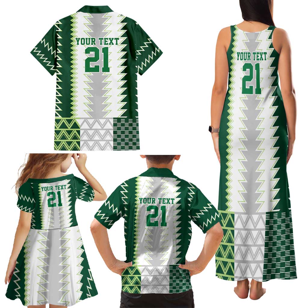 Nigeria Football Custom Family Matching Tank Maxi Dress and Hawaiian Shirt Classic 20-21 Home Jersey - Wonder Print Shop