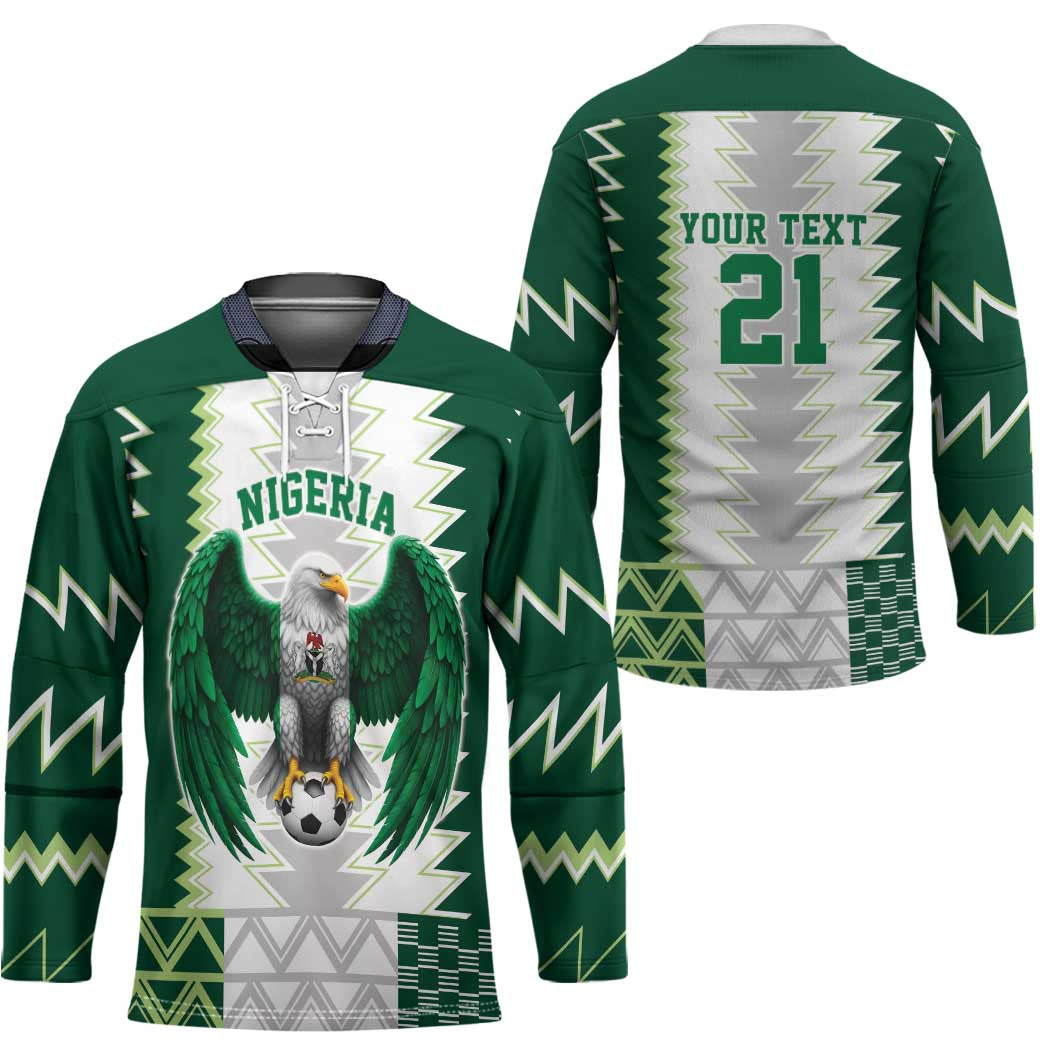Nigeria Football Custom Hockey Jersey Classic 20-21 Home Jersey - Wonder Print Shop