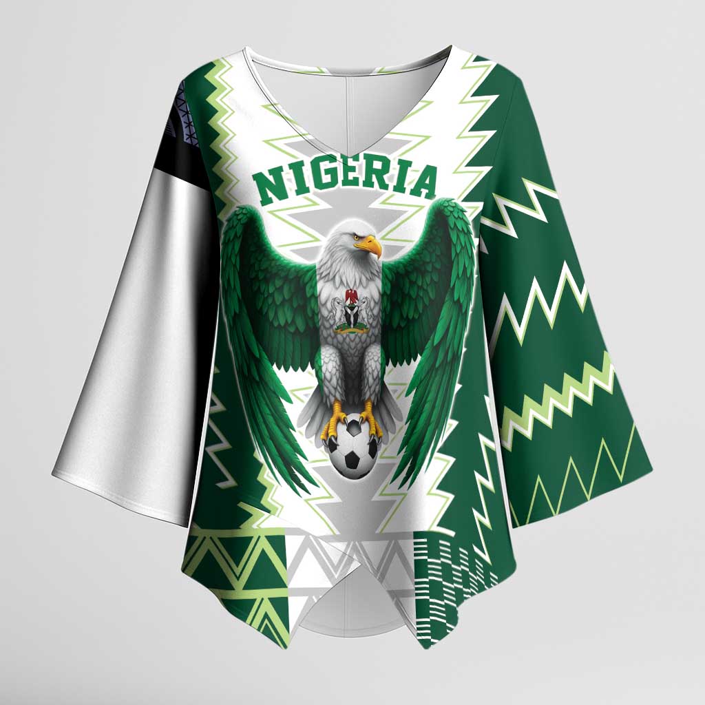 Nigeria Football Custom Kimono Sleeve Blouse Classic 20-21 Home Jersey - Wonder Print Shop