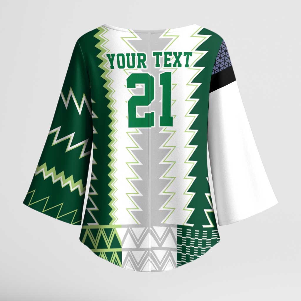 Nigeria Football Custom Kimono Sleeve Blouse Classic 20-21 Home Jersey - Wonder Print Shop
