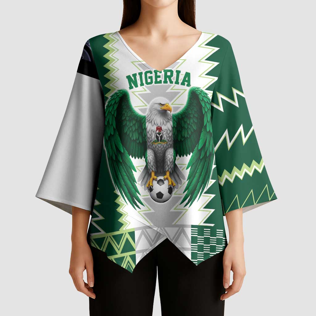 Nigeria Football Custom Kimono Sleeve Blouse Classic 20-21 Home Jersey - Wonder Print Shop