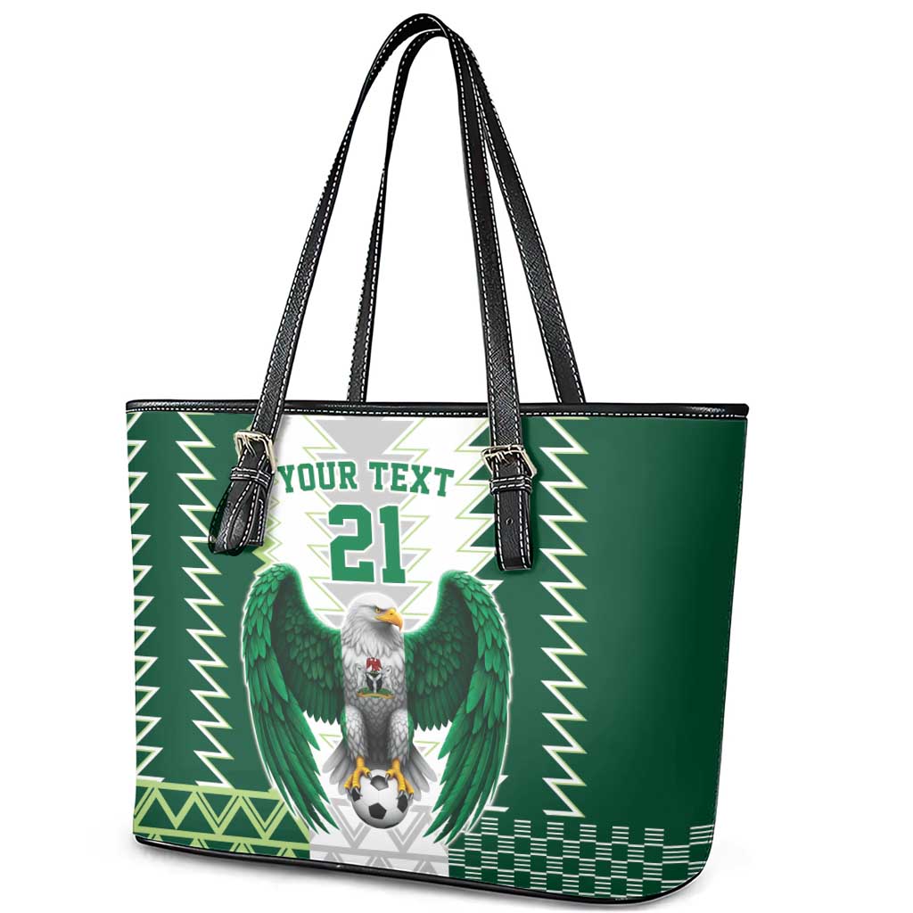 Nigeria Football Custom Leather Tote Bag Classic 20-21 Home Jersey - Wonder Print Shop