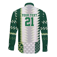 Nigeria Football Custom Long Sleeve Button Shirt Classic 20-21 Home Jersey - Wonder Print Shop