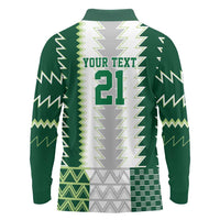 Nigeria Football Custom Long Sleeve Polo Shirt Classic 20-21 Home Jersey - Wonder Print Shop