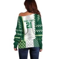Nigeria Football Custom Off Shoulder Sweater Classic 20-21 Home Jersey - Wonder Print Shop