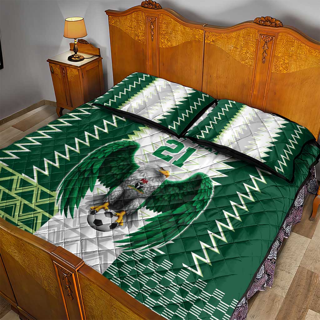 Nigeria Football Custom Quilt Bed Set Classic 20-21 Home Jersey - Wonder Print Shop