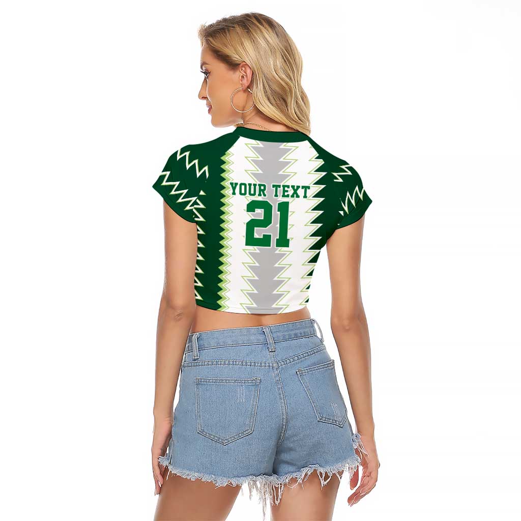 Nigeria Football Custom Raglan Cropped T Shirt Classic 20-21 Home Jersey - Wonder Print Shop