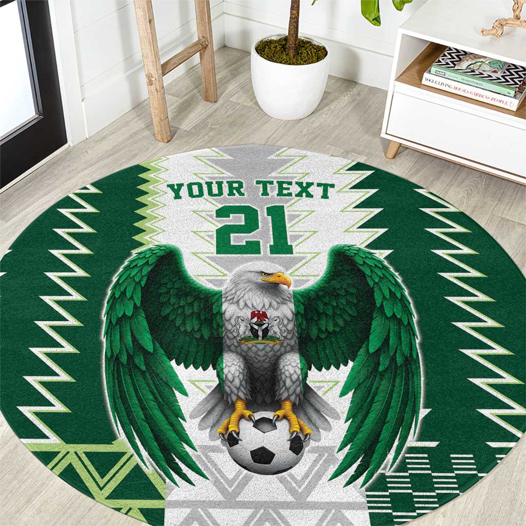 Nigeria Football Custom Round Carpet Classic 20-21 Home Jersey - Wonder Print Shop