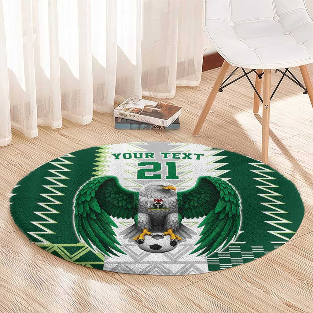 Nigeria Football Custom Round Carpet Classic 20-21 Home Jersey - Wonder Print Shop