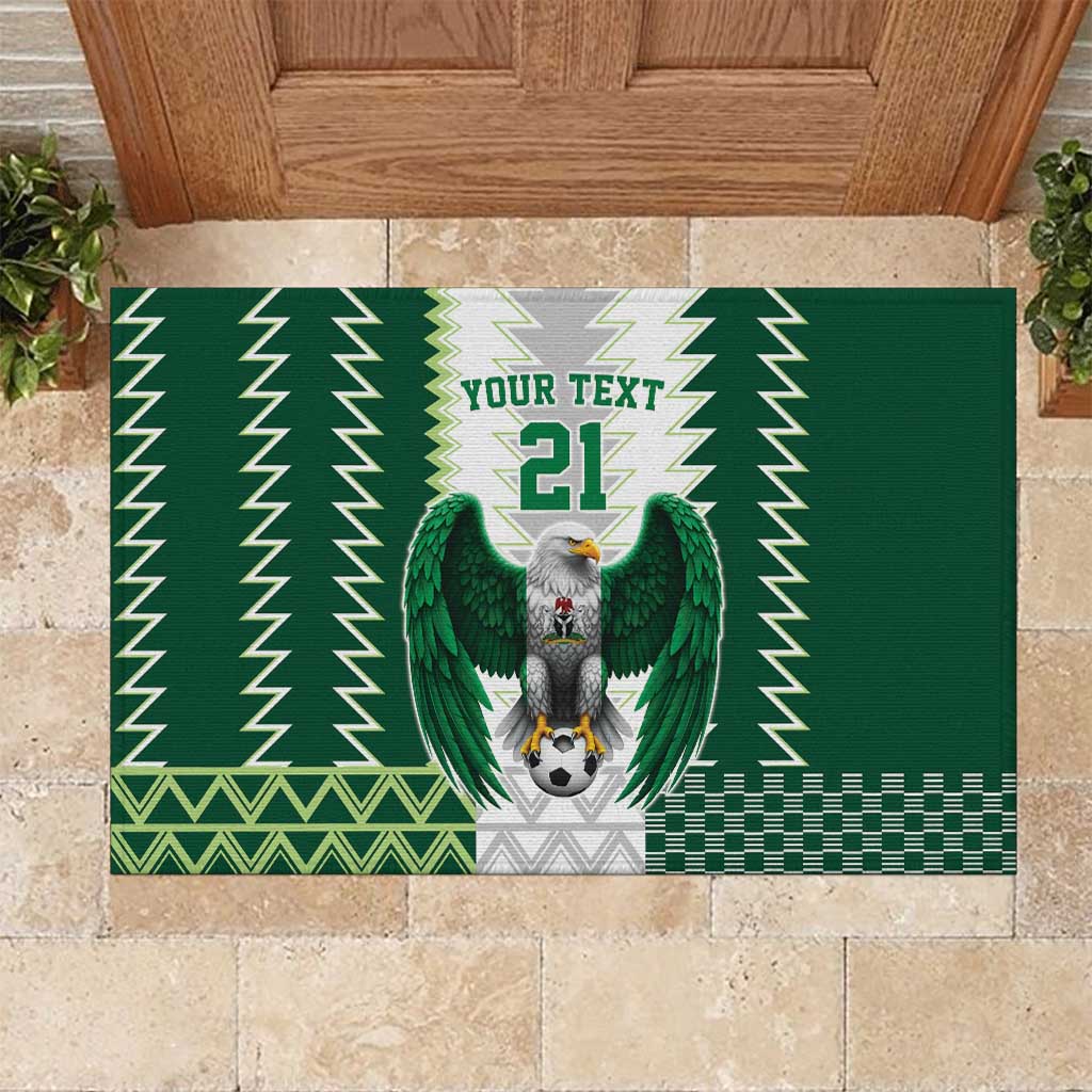 Nigeria Football Custom Rubber Doormat Classic 20-21 Home Jersey - Wonder Print Shop