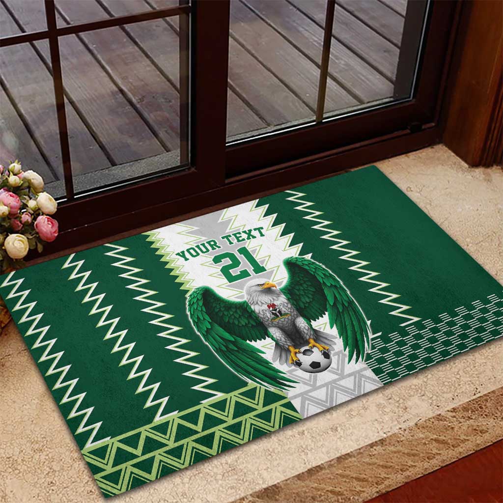 Nigeria Football Custom Rubber Doormat Classic 20-21 Home Jersey - Wonder Print Shop