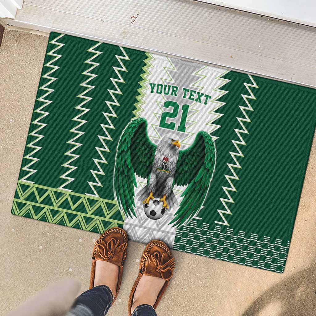 Nigeria Football Custom Rubber Doormat Classic 20-21 Home Jersey - Wonder Print Shop