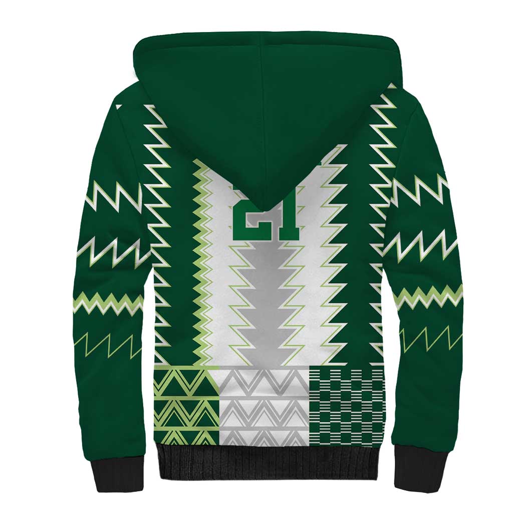 Nigeria Football Custom Sherpa Hoodie Classic 20-21 Home Jersey - Wonder Print Shop