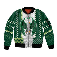 Nigeria Football Custom Sleeve Zip Bomber Jacket Classic 20-21 Home Jersey - Wonder Print Shop