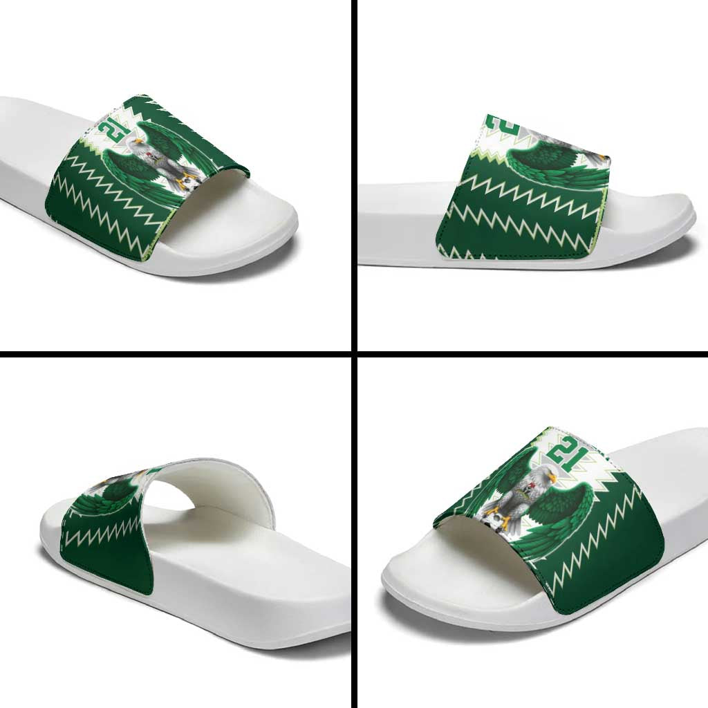 Nigeria Football Custom Slide Sandals Classic 20-21 Home Jersey - Wonder Print Shop