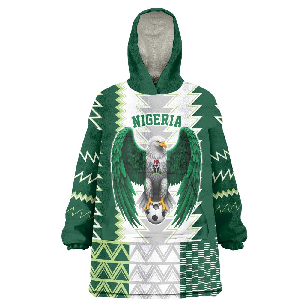 Nigeria Football Custom Wearable Blanket Hoodie Classic 20-21 Home Jersey - Wonder Print Shop