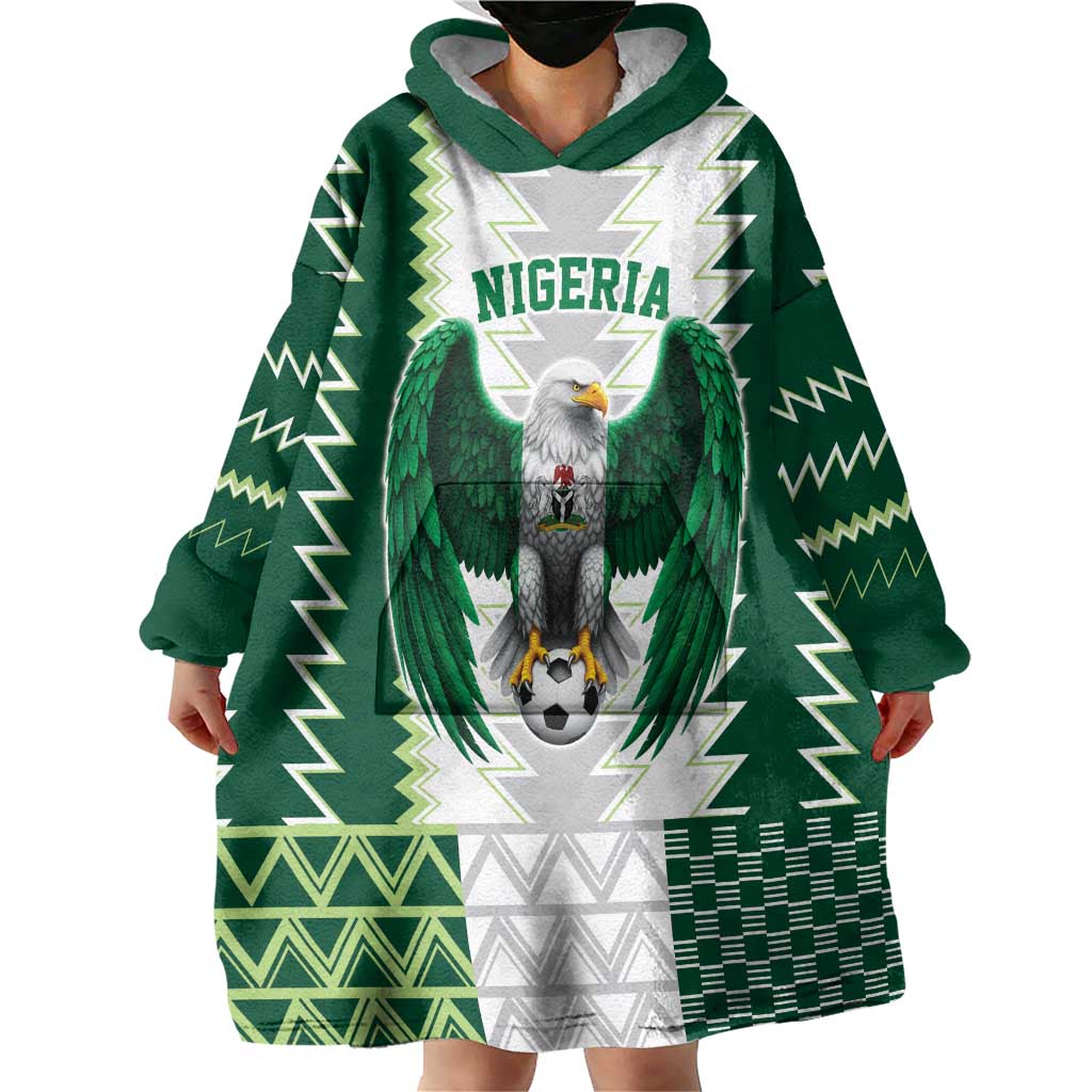 Nigeria Football Custom Wearable Blanket Hoodie Classic 20-21 Home Jersey - Wonder Print Shop