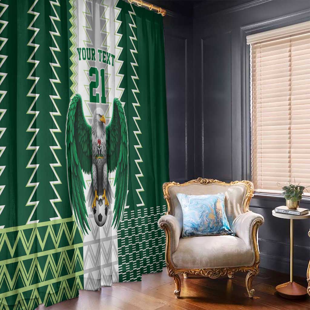 Nigeria Football Custom Window Curtain Classic 20-21 Home Jersey - Wonder Print Shop