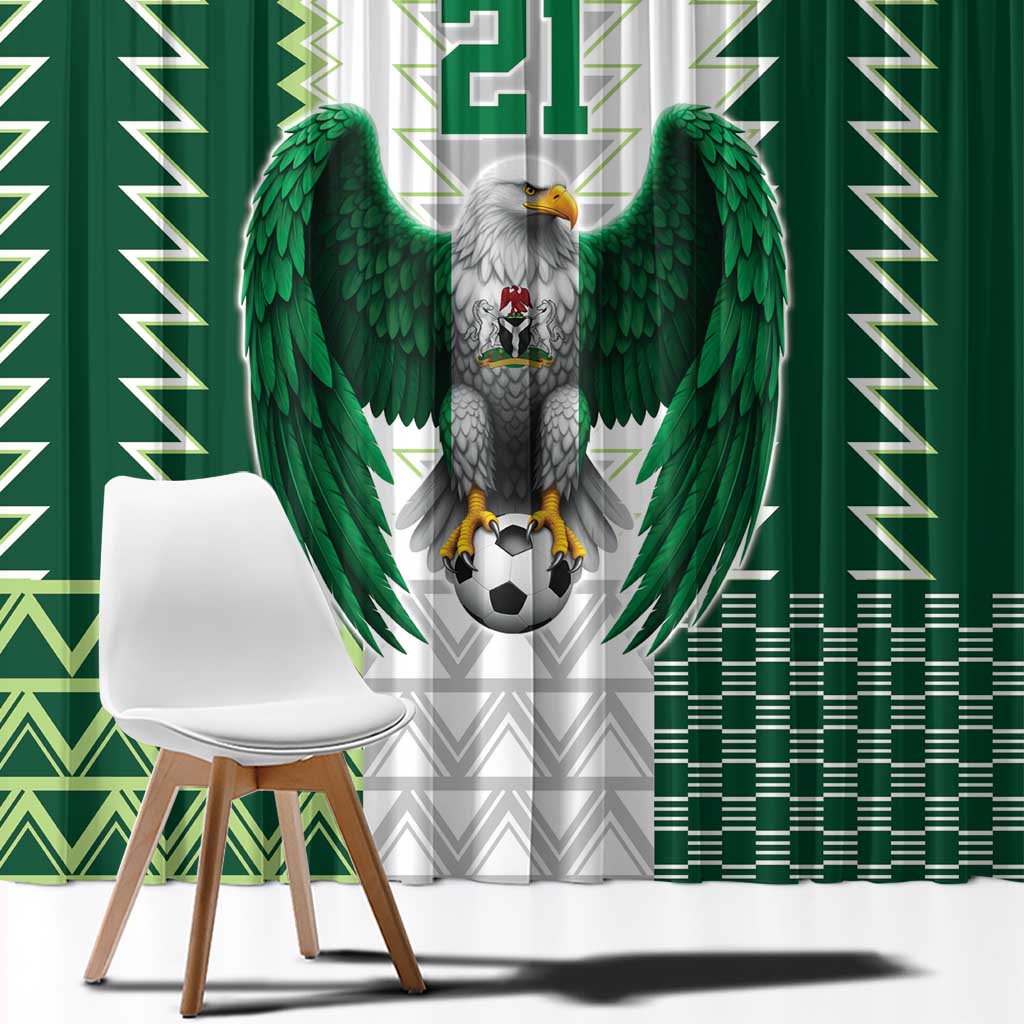 Nigeria Football Custom Window Curtain Classic 20-21 Home Jersey - Wonder Print Shop