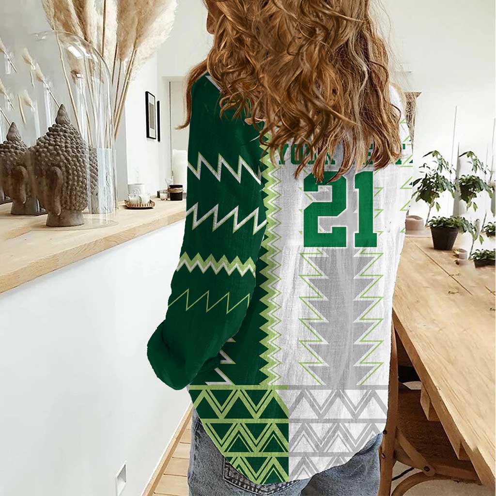 Nigeria Football Custom Women Casual Shirt Classic 20-21 Home Jersey - Wonder Print Shop