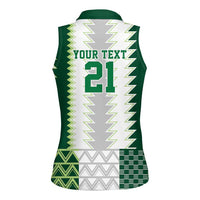 Nigeria Football Custom Women Sleeveless Polo Shirt Classic 20-21 Home Jersey - Wonder Print Shop