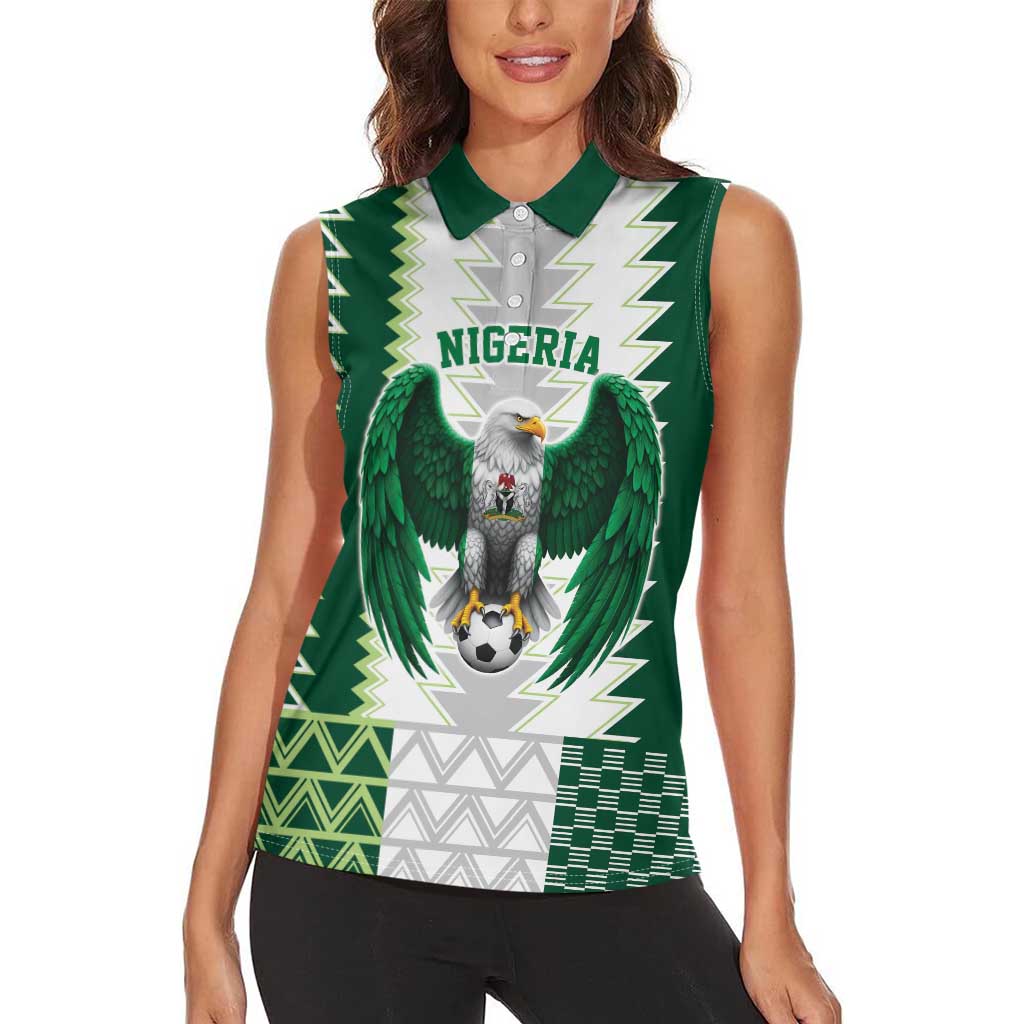 Nigeria Football Custom Women Sleeveless Polo Shirt Classic 20-21 Home Jersey - Wonder Print Shop