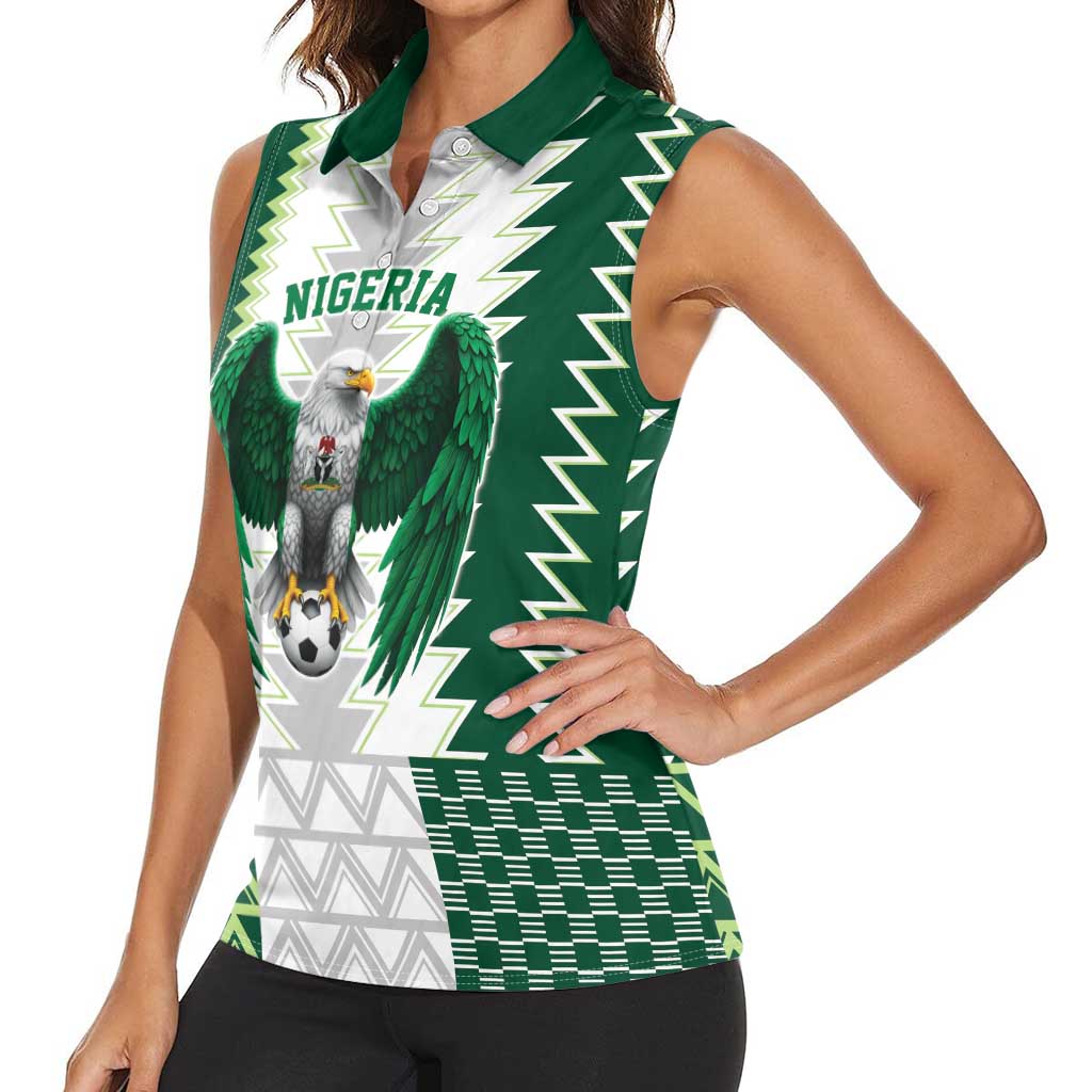 Nigeria Football Custom Women Sleeveless Polo Shirt Classic 20-21 Home Jersey - Wonder Print Shop