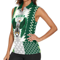 Nigeria Football Custom Women Sleeveless Polo Shirt Classic 20-21 Home Jersey - Wonder Print Shop
