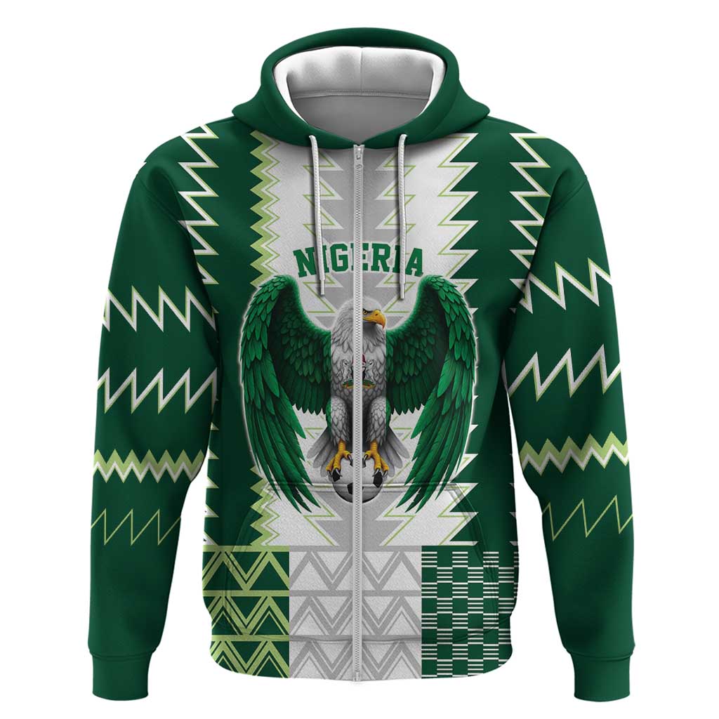 Nigeria Football Custom Zip Hoodie Classic 20-21 Home Jersey - Wonder Print Shop
